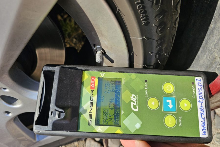 Sprawdzenie czujników TPMS Sprawdzenie czujników TPMS